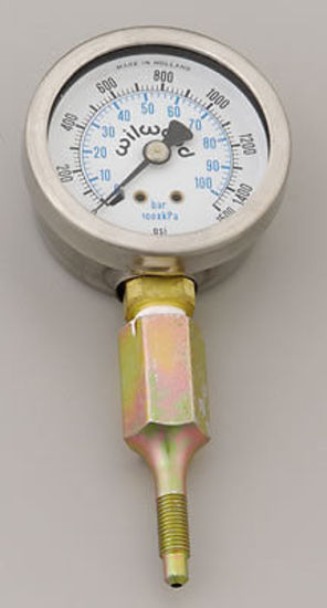Wilwood 260-0966 Quick Check Brake Line Pressure Gauge 0-1500 PSI