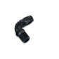 Aeroflow 100 & 450 series braided hose Male 3/8 NPT 90 Deg to -10 Hoseblack Full Flow Billet 1 Piece Aeroflow Performance Products AF529-10-06BLK
