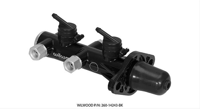 Wilwood | WIL260-14243-BK | 260-14243-BK Compact Tandem Remote Master Cylinder Black