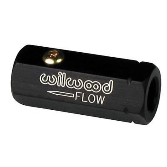 Wilwood Disc Brakes WIL260-3501 BRAKE FLUID CHECK VALVE ALLOY 1/8"NPT FEMALE IN/OUT BLACK WB 260-3501