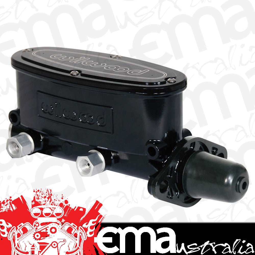 Wilwood Disc Brakes WIL260-9439-BK 260-9439-BK 7/8" Aluminium Black Tandem Chamber Master Cylinder with Push Rod