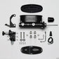 WILWOOD 7/8" TANDEM MASTER CYLINDER WIL261-13271BK BLACK WITH VALVE & BRACKET