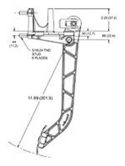 WILWOOD REVERSE SWING MOUNT BRAKE & CLUTCH PEDAL ASSEMBLY TRIPLE MC WB340-11299