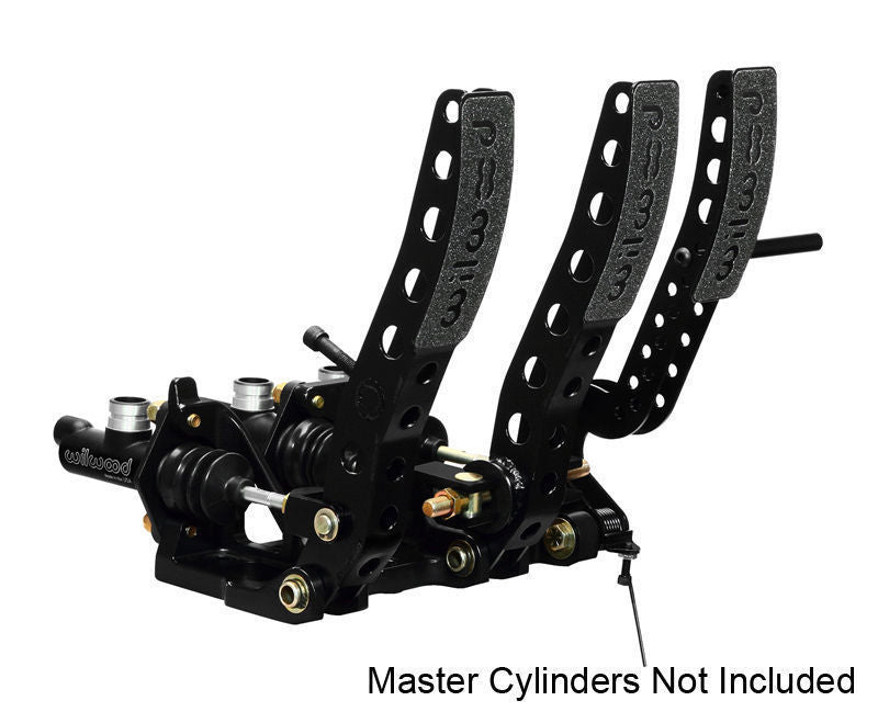 Wilwood Disc Brakes WIL340-12410 3 PEDAL FLOOR MOUNT RECTANGLE 5.25:1 RATIO BLACK ALUMINIUM WB340-12410