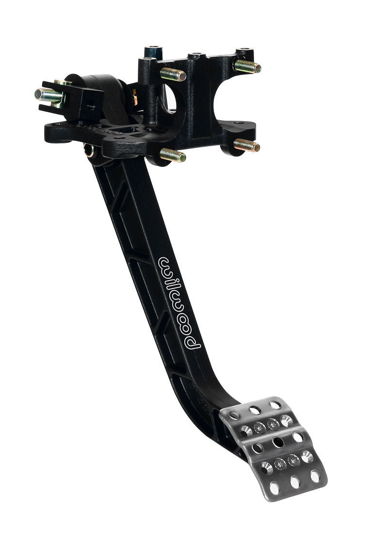 WILWOOD ADJUSTABLE REVERSE FIREWALL MOUNT BRAKE PEDAL BLACK ALLOY WB340-12509