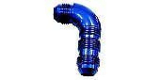 Aeroflow AF533-06 90 Deg Bulkhead -6AN Full Flowblue No Restriction Nut Seper