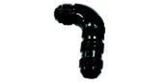 Aeroflow AF533-06BLK 90 Deg Bulkhead -6AN Full Flowblack No Restriction Nut Seper