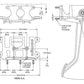 WILWOOD REVERSE SWING MOUNT BRAKE & CLUTCH PEDAL ASSEMBLY TRIPLE MC WIL 340-4828