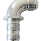 Aeroflow AF533-08S 90 Deg Bulkhead -8AN Full Flowsilver No Restrictio Nut Seper