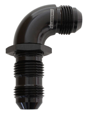 Aeroflow AF533-10BLK 90 Deg Bulkhead -10AN Ful Flowblack No Restriction Nut Seper