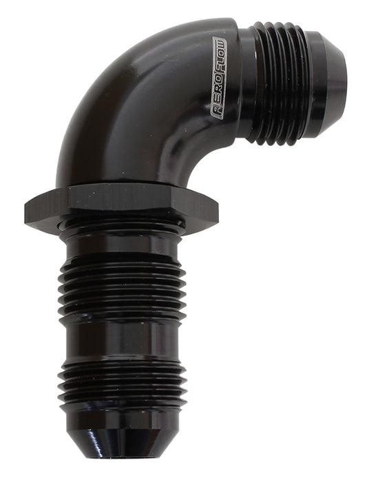 Aeroflow AF533-10BLK 90 Deg Bulkhead -10AN Ful Flowblack No Restriction Nut Seper