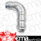 Aeroflow AF533-20S 90 Deg Bulkhead -20AN Ful Flowsilver No Restriction Nut Sepe