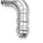 Aeroflow AF533-20S 90 Deg Bulkhead -20AN Ful Flowsilver No Restriction Nut Sepe