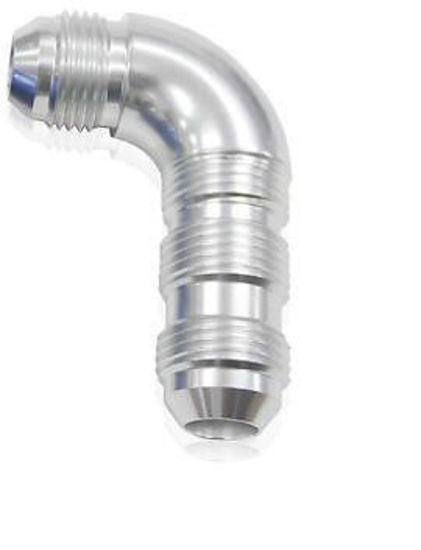 Aeroflow AF533-20S 90 Deg Bulkhead -20AN Ful Flowsilver No Restriction Nut Sepe