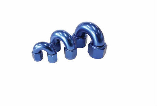 Aeroflow AF536-08 -8AN 180 Deg Swivel Coupler Blue Billet Full Flow 1 Piece
