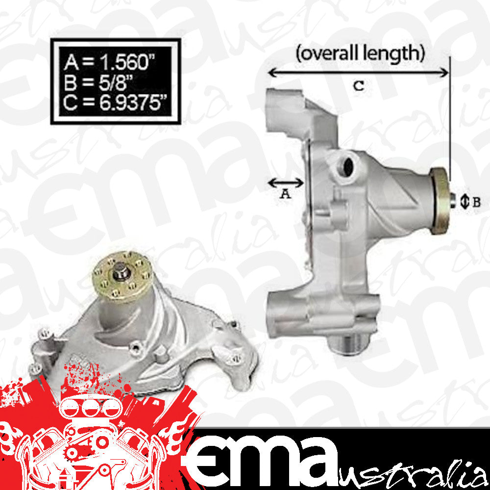 Weiand WM924077929 Chev S/B Gen 1 Long Water Pump 9240