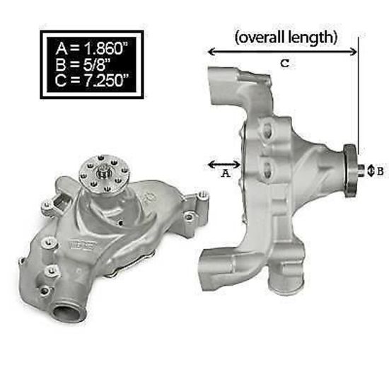 Weiand WM9242 Aluminium High Volume Water Pump Chev Big Block 396-454 C.I.D Long