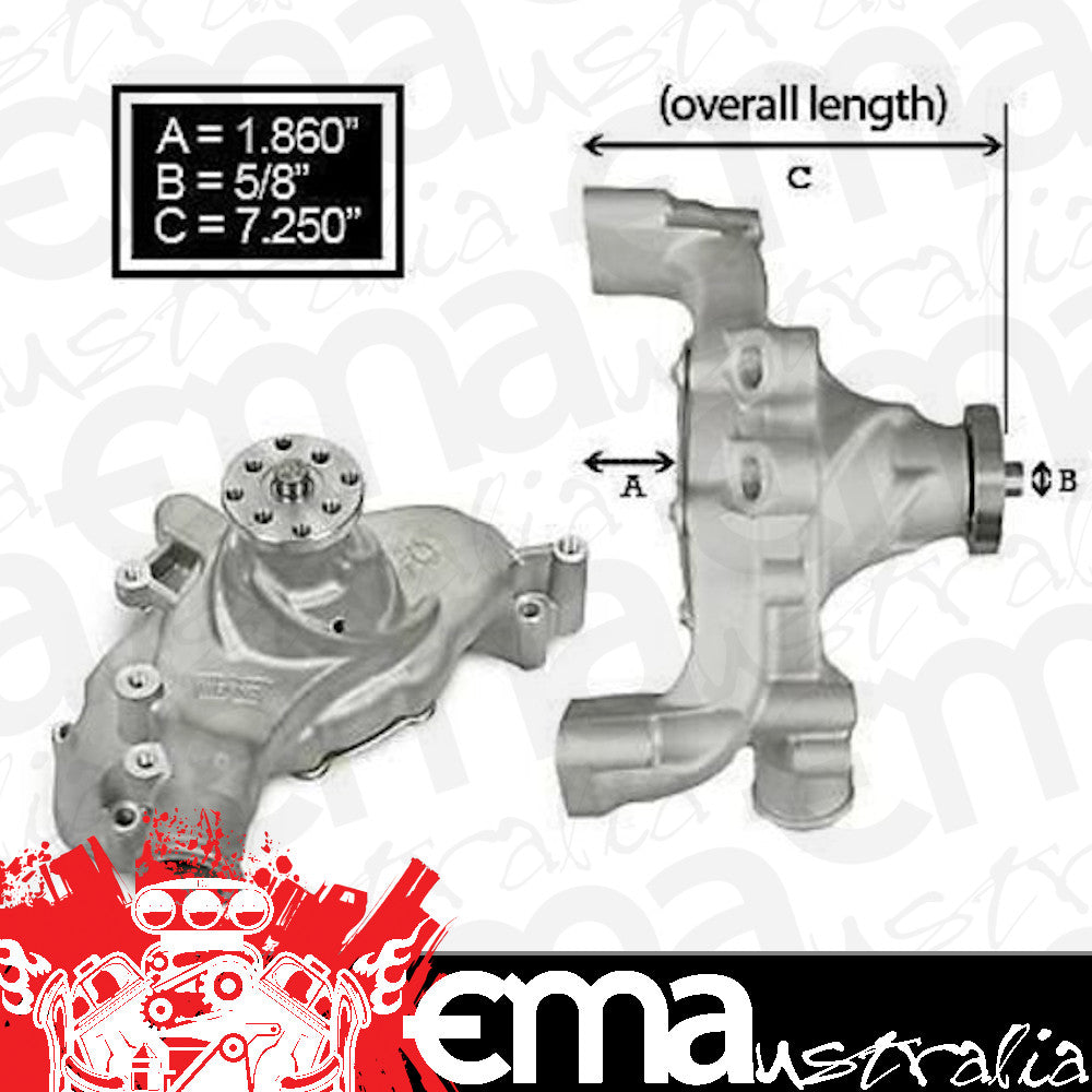 Weiand WM924233355 Chev B/B Long Alum Action Plus Water Pump Wm9242