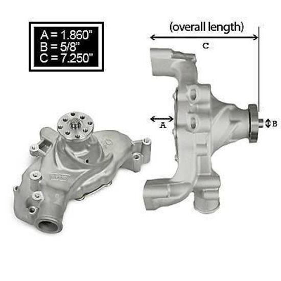 Weiand WM924233355 Chev B/B Long Alum Action Plus Water Pump Wm9242