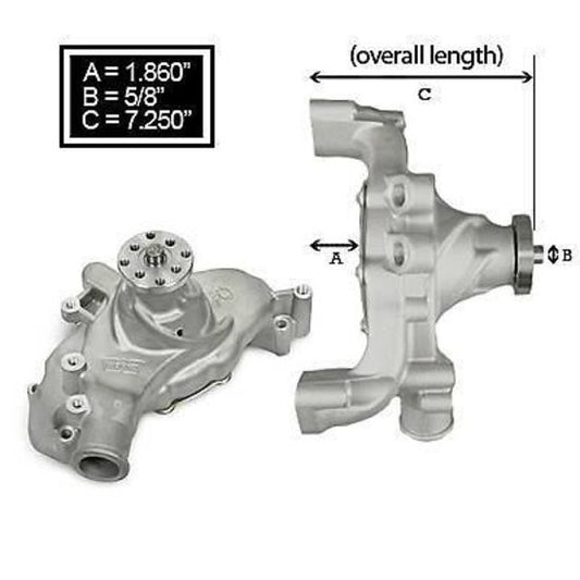 Weiand WM924233355 Chev B/B Long Alum Action Plus Water Pump Wm9242