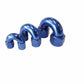Aeroflow AF536-12 -12AN 180 Deg Swivel Coupler Blue Billet Full Flow 1 Piece