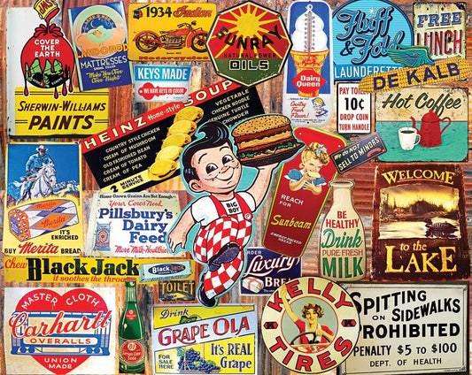WPZ-1189PZ Vintage Tin Signs Jigsaw Puzzle 1000 Piece