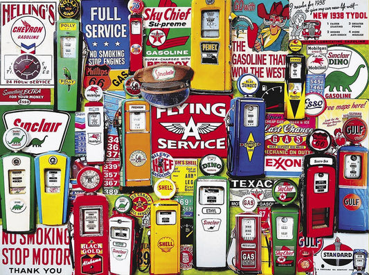 WPZ-1194PZ Automobile Vintage Gas Pumps Petrol Bowser Jigsaw Puzzle 550 Piece