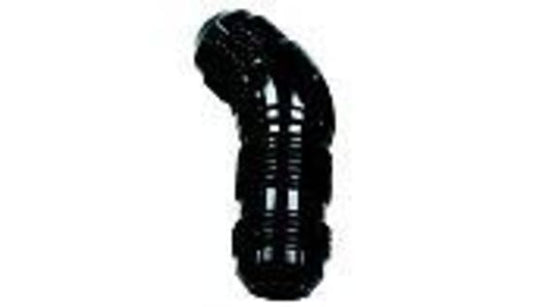 Aeroflow AF537-04BLK 45 Deg Bulkhead -4AN Full Flowblack No Restr Nut Seperarate