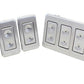 Watson's StreetWorks WSWL39-5B4 Illuminated Power Window Switch suit 4 Door Car Dimpled Console 4 Switch Panel w/ 3 Single Door Switches
