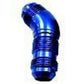 Aeroflow AF537-06 45 Deg Bulkhead -6AN Full Flowblue No Retrictio Nut Seperate