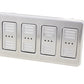 Watson's StreetWorks WSWL39-5B4XG Illuminated Power Window Switch suit 4 Door Car Grooved Console 4 Switch Only