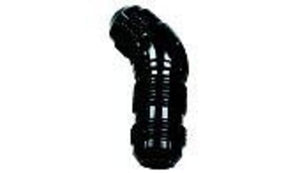 Aeroflow AF537-06BLK 45 Deg Bulkhead -6AN Full Flowblack No Retrictio Nut Seperat