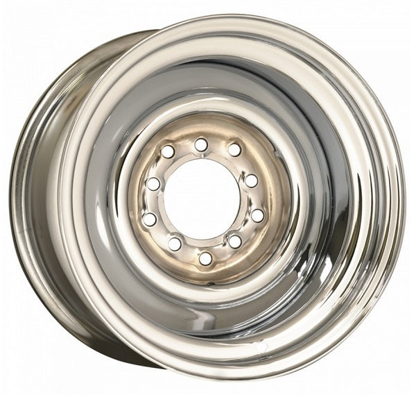 Wheel Vintiques WV10-5612358 Chrome Smoothie Steel Rim 15 X 6" 4-1/2 & 4-3/4" Bolt Circle w/ 4" Back Space