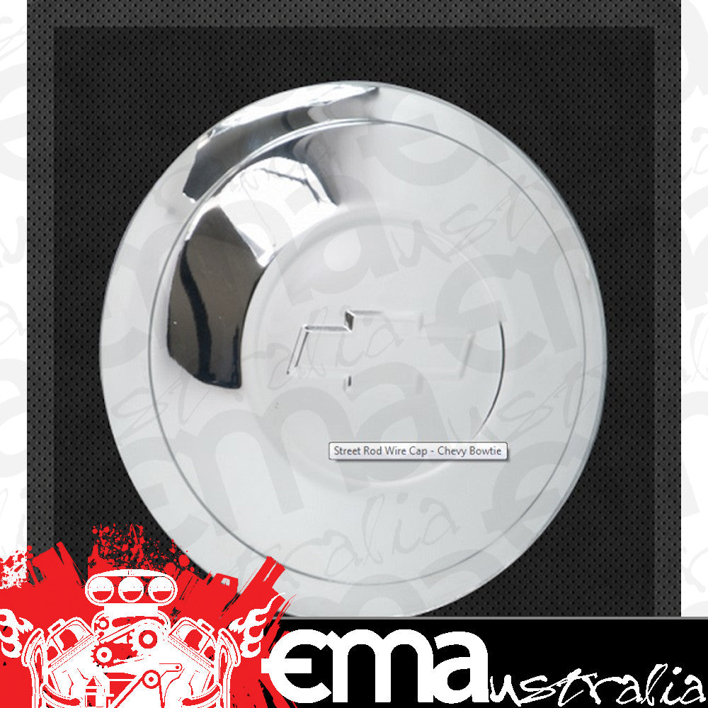 Wheel Vintiques WV2000-C Chrome Street Rod Wire Cap Chev Bowtie Logo