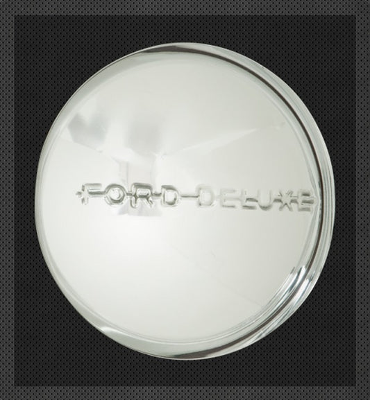 Wheel Vintiques WV2007 Stainless 1940 Deluxe Cap Smooth w/ Ford Deluxe Logo