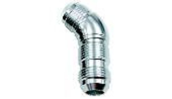 Aeroflow Performance Products AF537-10S 45 Deg Bulkhead -10AN Ful Flowsilver No Retrictio Nut Sepera