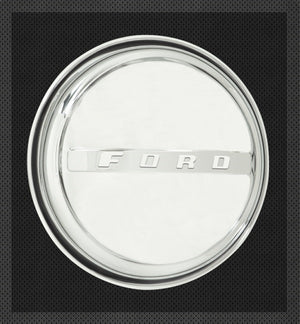 Wheel Vintiques WV2012-B Stainless 1947-48 Ford Cap Smooth w/ Ford Logo