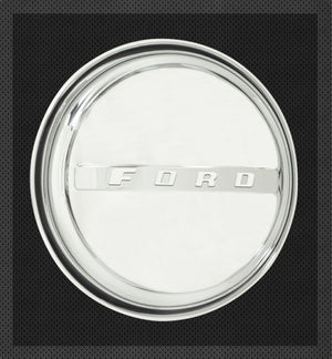Wheel Vintiques WV2012 Stainless 1947-48 Ford Cap Smooth w/ Ford Logo