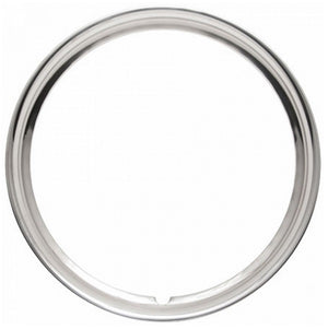 Wheel Vintiques WV3005-15 Stainless 15" Smooth Hot Rod Style Trim Ring suit All Steel Wheels 5" Wider