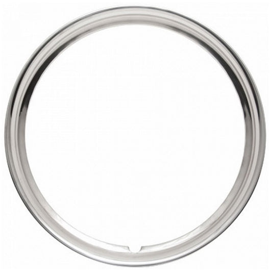 Wheel Vintiques WV3005-15 Stainless 15" Smooth Hot Rod Style Trim Ring suit All Steel Wheels 5" Wider