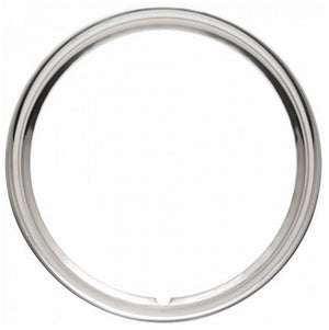 Wheel Vintiques WV3005-16 Stainless 16" Smooth Hot Rod Style Trim Ring suit All Steel Wheels 5" Wider