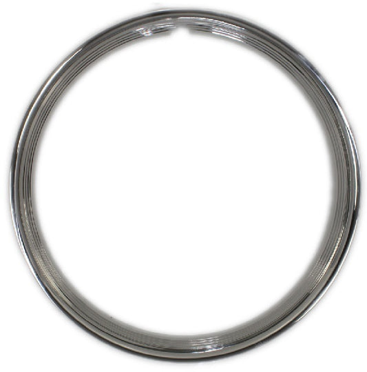 Wheel Vintiques WV3006-15 Stainless 15" Ribbed Hot Rod Style Trim Ring suit All Steel Wheels 5" Wider
