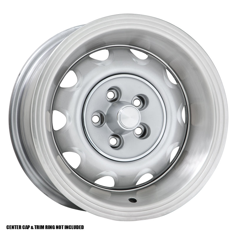 Wheel Vintiques WV56-5812042 Chrysler Rallye 15" X 8" Silver Powder Coat 5 X 4-1/2" 4-1/2" Back Spece
