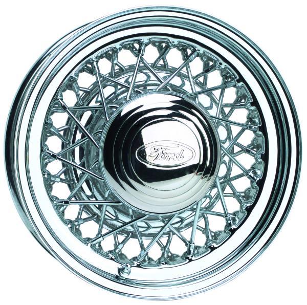 Wheel Vintiques WV73-561203 Chrome Street Rod Wire Rim 15 X 6" 4-1/2 & 4-3/4" Bolt Circle w/ 3" Back Space