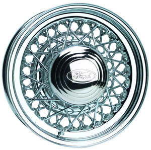 Wheel Vintiques WV73-561203 Chrome Street Rod Wire Rim 15 X 6" 4-1/2 & 4-3/4" Bolt Circle w/ 3" Back Space