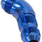 Aeroflow AF537-20 45 Deg Bulkhead -20AN Ful Flowblue No Retrictio Nut Seperate