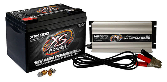 XS Power XSXP1000CK1 Xs Xp1000 16V 675Cca Battery + 16V 15A Intellicharger Combo Package