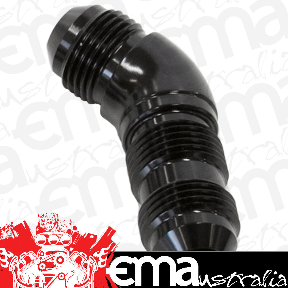 Aeroflow AF537-20BLK 45 Deg Bulkhead -20AN Ful Flowblack No Retrictio Nut Seperat