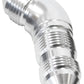 Aeroflow AF537-20S 45 Deg Bulkhead -20AN Ful Flowsilver No Retrictio Nut Sepera