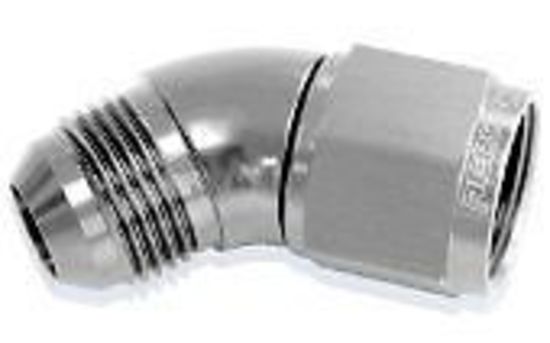 Aeroflow AF542-03S 45 Deg Female - Male -3AN Silver Full Flow